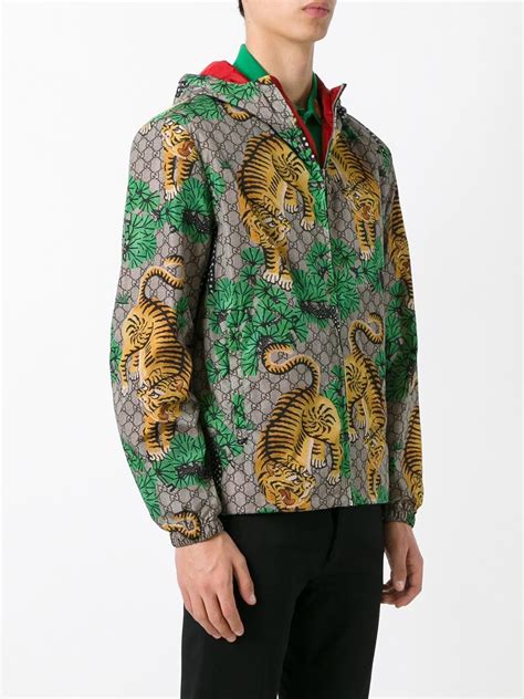 gucci tiger print lightweight jacket|Gucci tiger for sale.